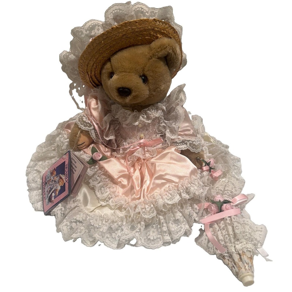 Vtg 1993 HTF Bearly People SpringMaid Victorian Elegance Jointed‎ Bear Orig Tags